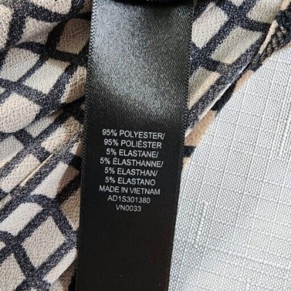 Adrianna Papell Sleeveless Button Down Collar Plaid Black Tan Shirt Sz Medium - Picture 10 of 14